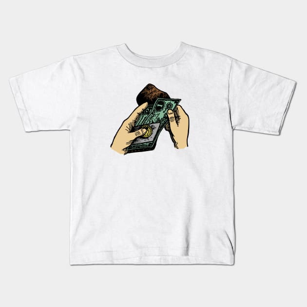 Money Kids T-Shirt by linesdesigns